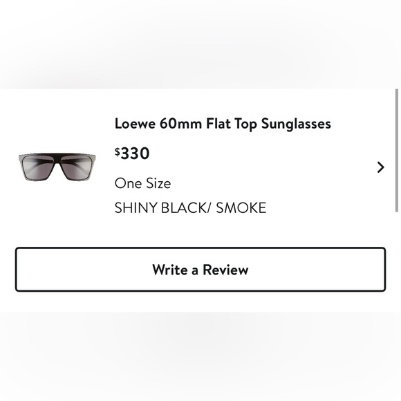 Loewe LW400601 Black 60mm Flattop Square Sunglasses Classic Glam Designer‎ main image 11
